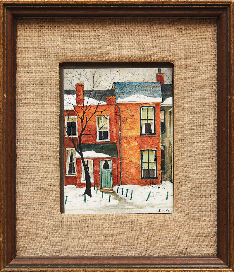 John Kasyn, Widmer St. , watercolour on paper, 1970 - view 2