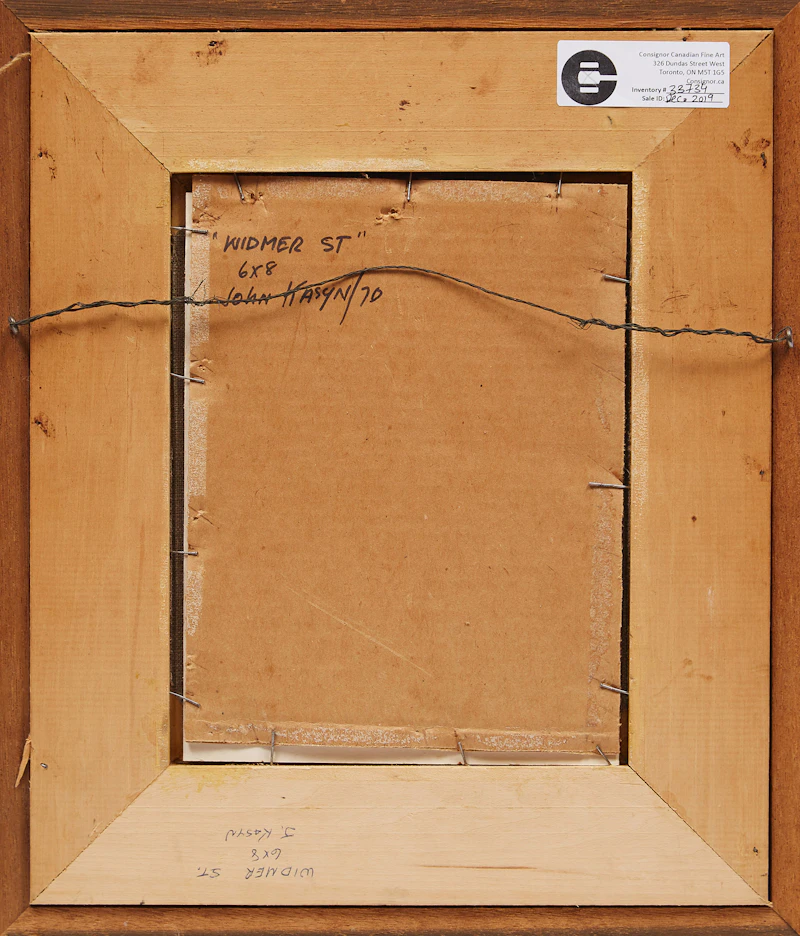 John Kasyn, Widmer St. , watercolour on paper, 1970 - view 3