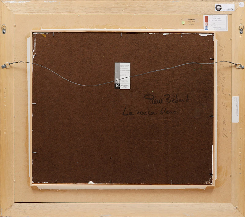 Pierre Bédard, La maison bleu, oil on board - view 3