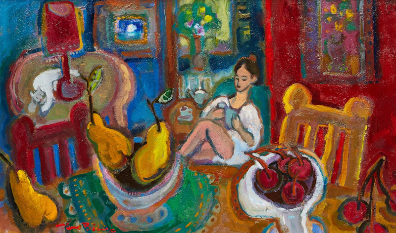 L’art de vivre (Still Life with Figures) by Pierre Bédard