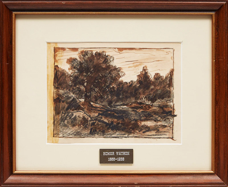 Homer Ransford Watson, Untitled - Forest Landscape , mixed media drawing - view 2
