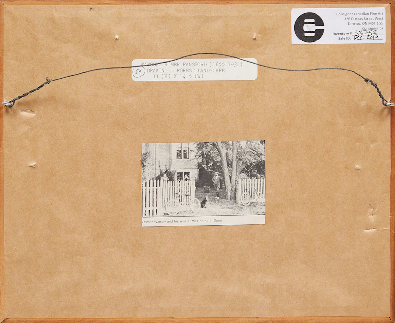 Homer Ransford Watson, Untitled - Forest Landscape , mixed media drawing - view 3