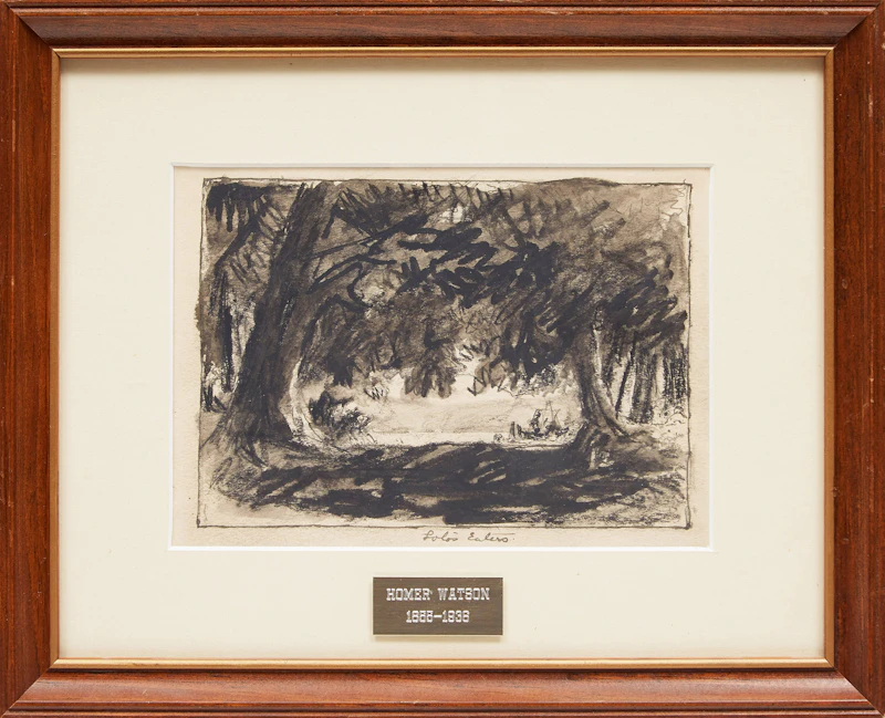 Homer Ransford Watson, Lotos Eaters, mixed media drawing - view 3