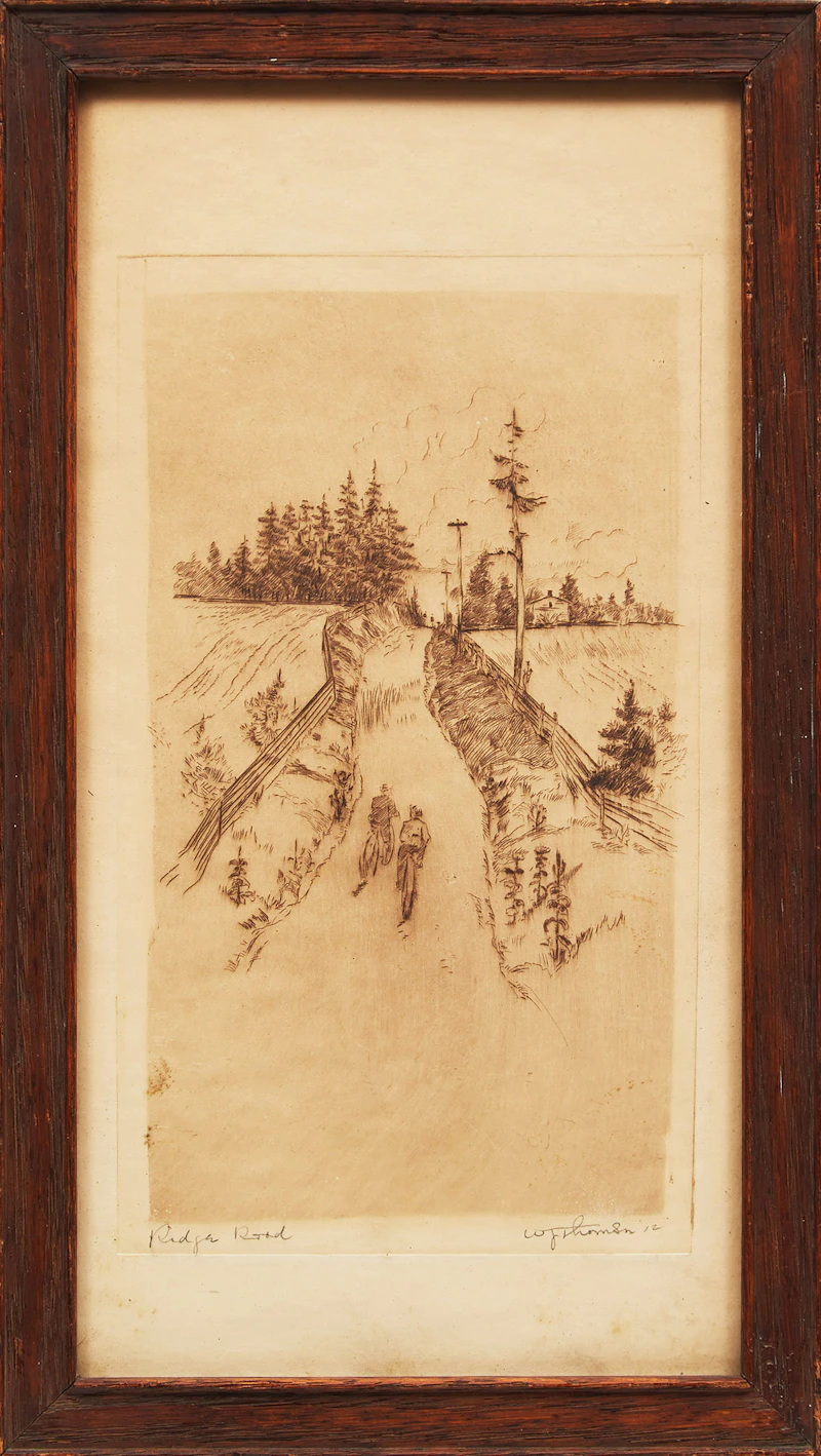 William James Thomson, Yonge St. Slip; Ridge Road, two etchings - view 5