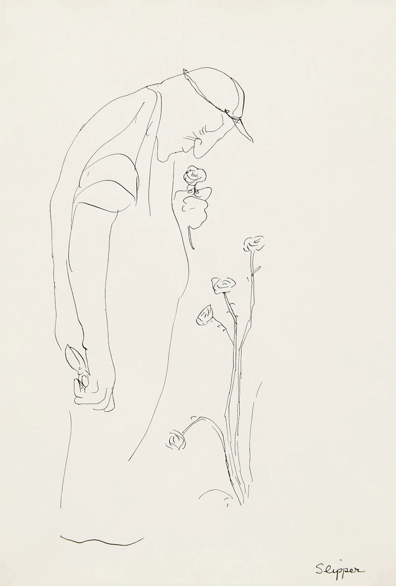 Untitled (Picking Roses) by Gary Slipper