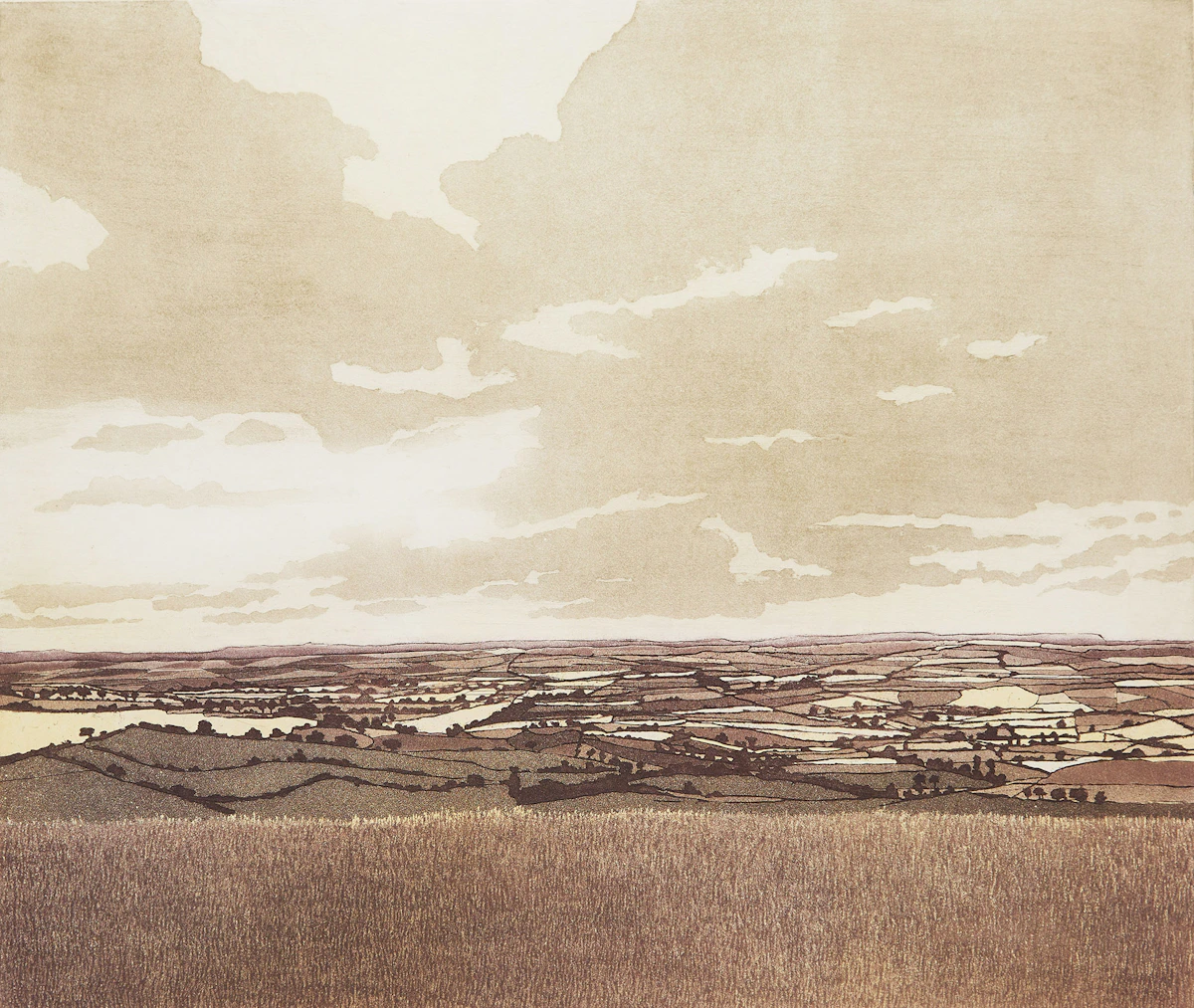 Phil Greenwood, Vista, etching