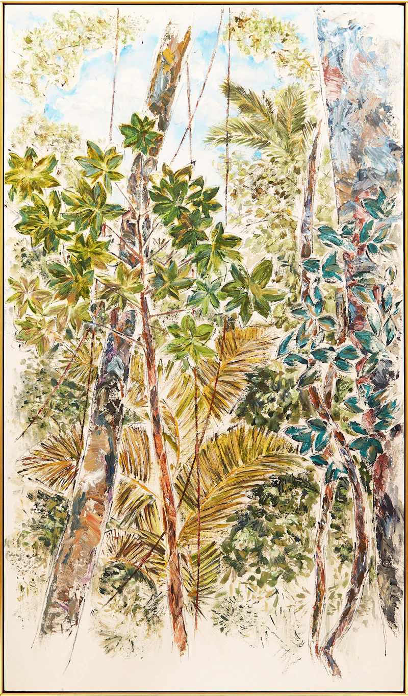 Gerardo Ramirez, Tropical Forest, acrylic on canvas, 1985 - view 2