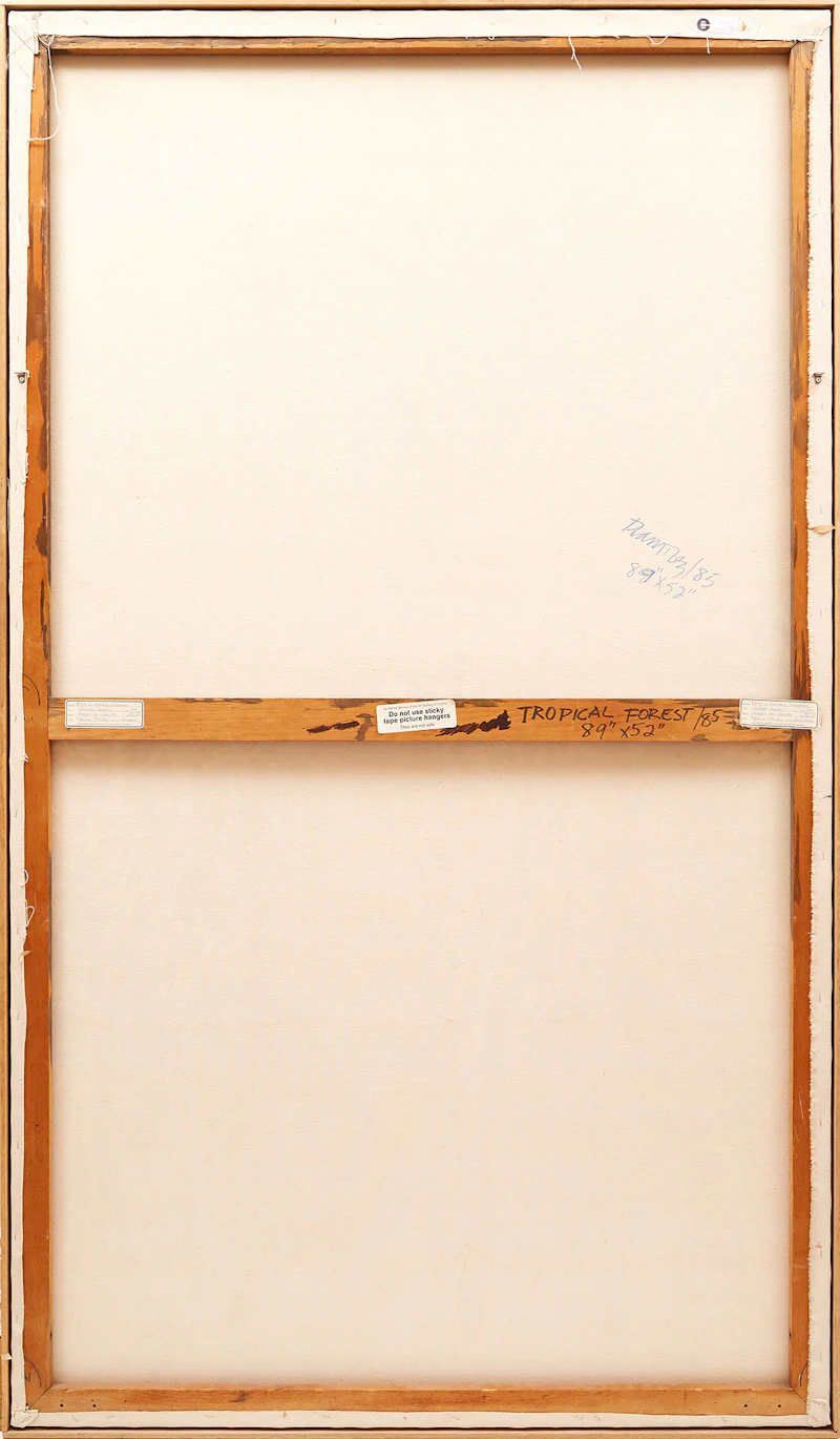 Gerardo Ramirez, Tropical Forest, acrylic on canvas, 1985 - view 3