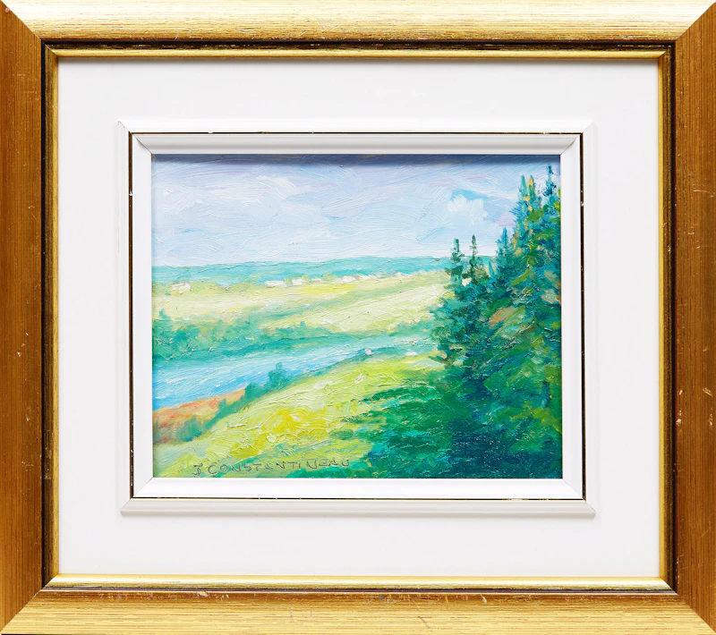 Jean Constantineau, Rivière Trois Pistoles, Bas-St-Laurent, oil on board - view 2