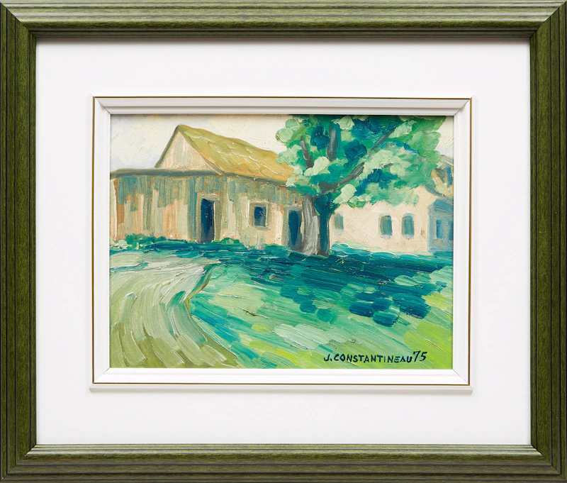 Jean Constantineau, Maison Ste Anne de Beaupré, en haut de la Cote, oil on board - view 2