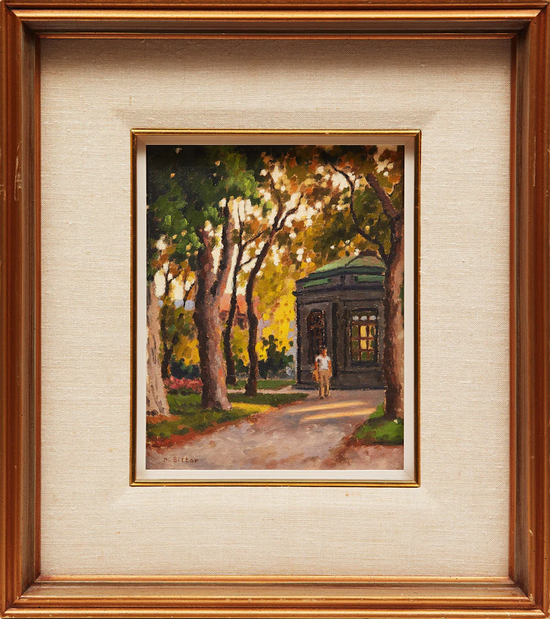 Antoine Bittar, Un dernier rayon, oil on board - view 2