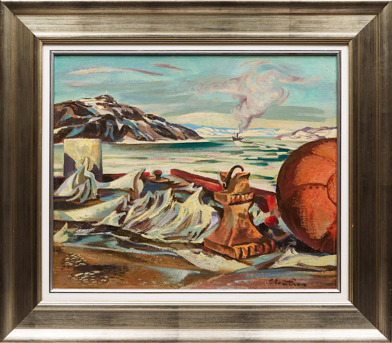 Albert Edward Cloutier, Baie Ha Ha, Saguenay, oil on canvas board - view 2