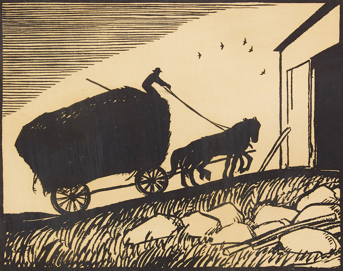 Thoreau MacDonald, Harvest, woodblock