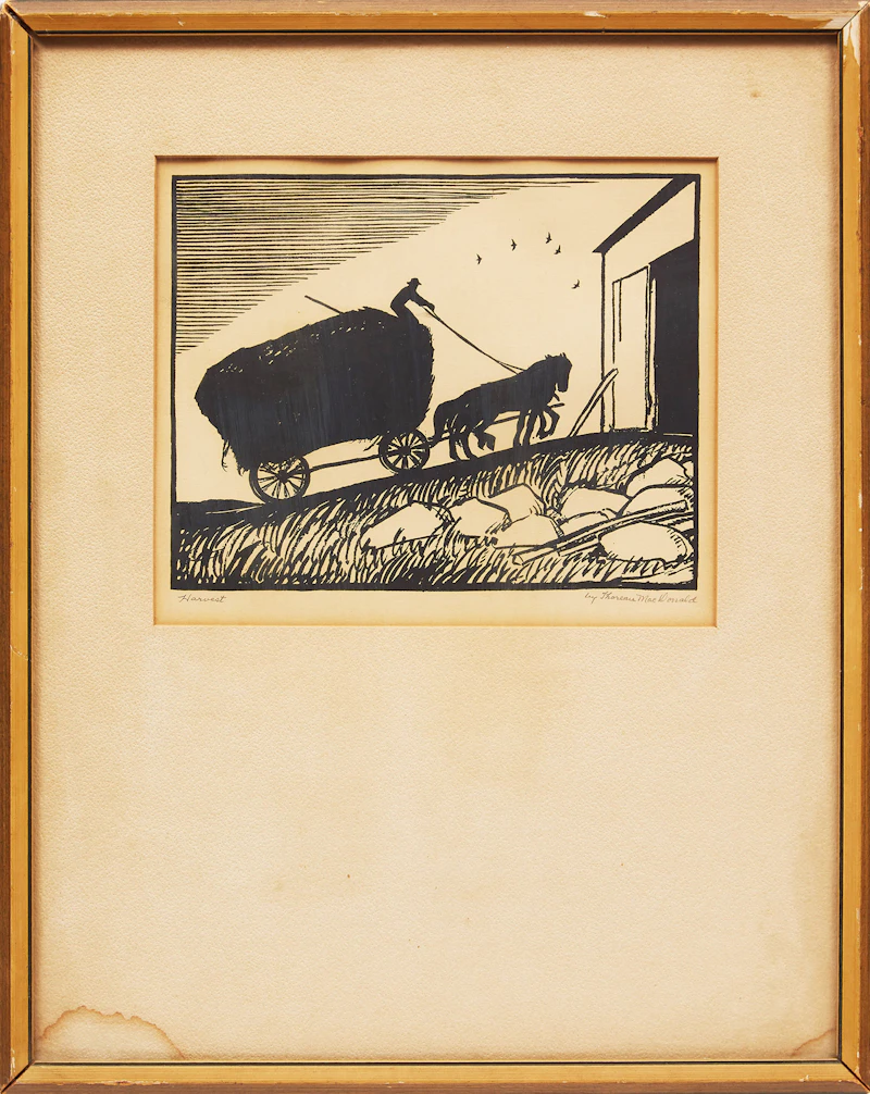 Thoreau MacDonald, Harvest, woodblock - view 2