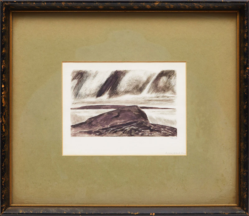 Thoreau MacDonald, Aurora, Black Rays, mixed media on paper, 1979 - view 2