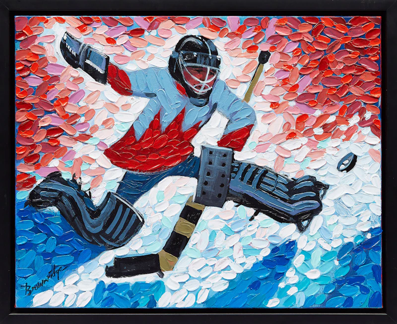 William Roy Brownridge, Kick Save , acrylic on canvas - view 2