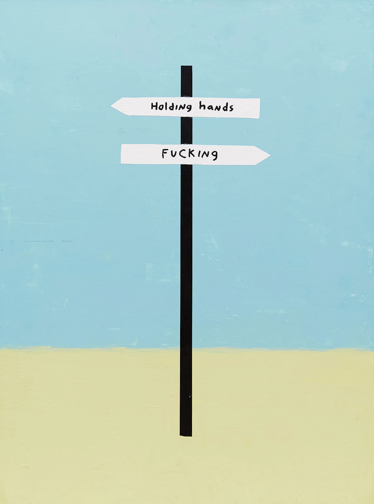 Michael  Dumontier and Neil Farber, Untitled (Holding Hands), 2011, mixed media on board