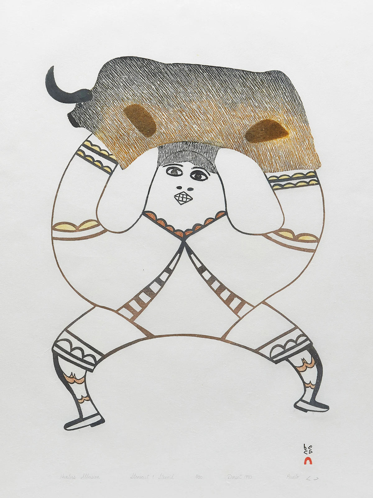 Pudlo Pudlat, Hunter’s Illusion , stonecut