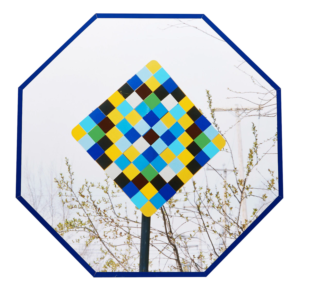 Maclean, Blue Dead End (Chabot), 2004, mixed media on aluminum