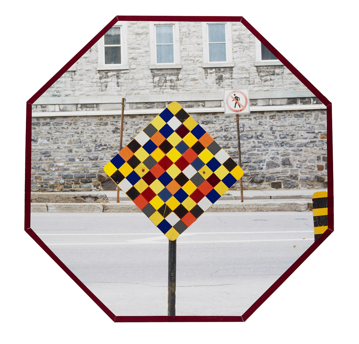Maclean, Sainte-Famille et des Pins (Dead End) , mixed media on aluminum, 2004