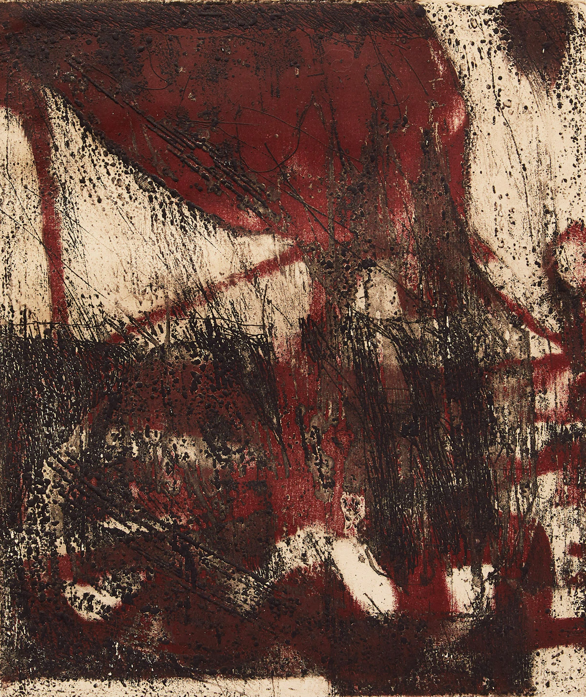Serge Tousignant, Braises, etching, 1964