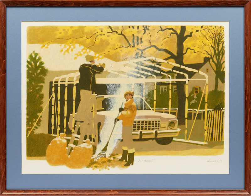 Antoine Dumas, Hivernement, acrylic on paper, 1979 - view 2