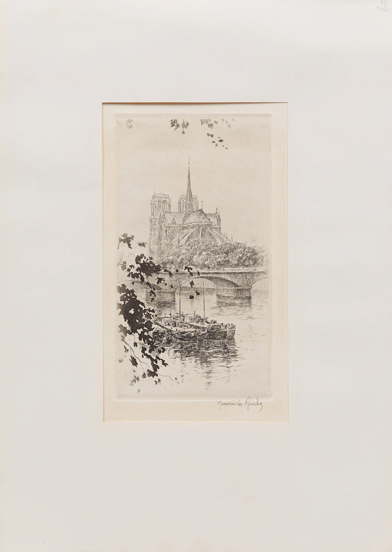 Henri Le Richy, Notre Dame de Paris, etching - view 2