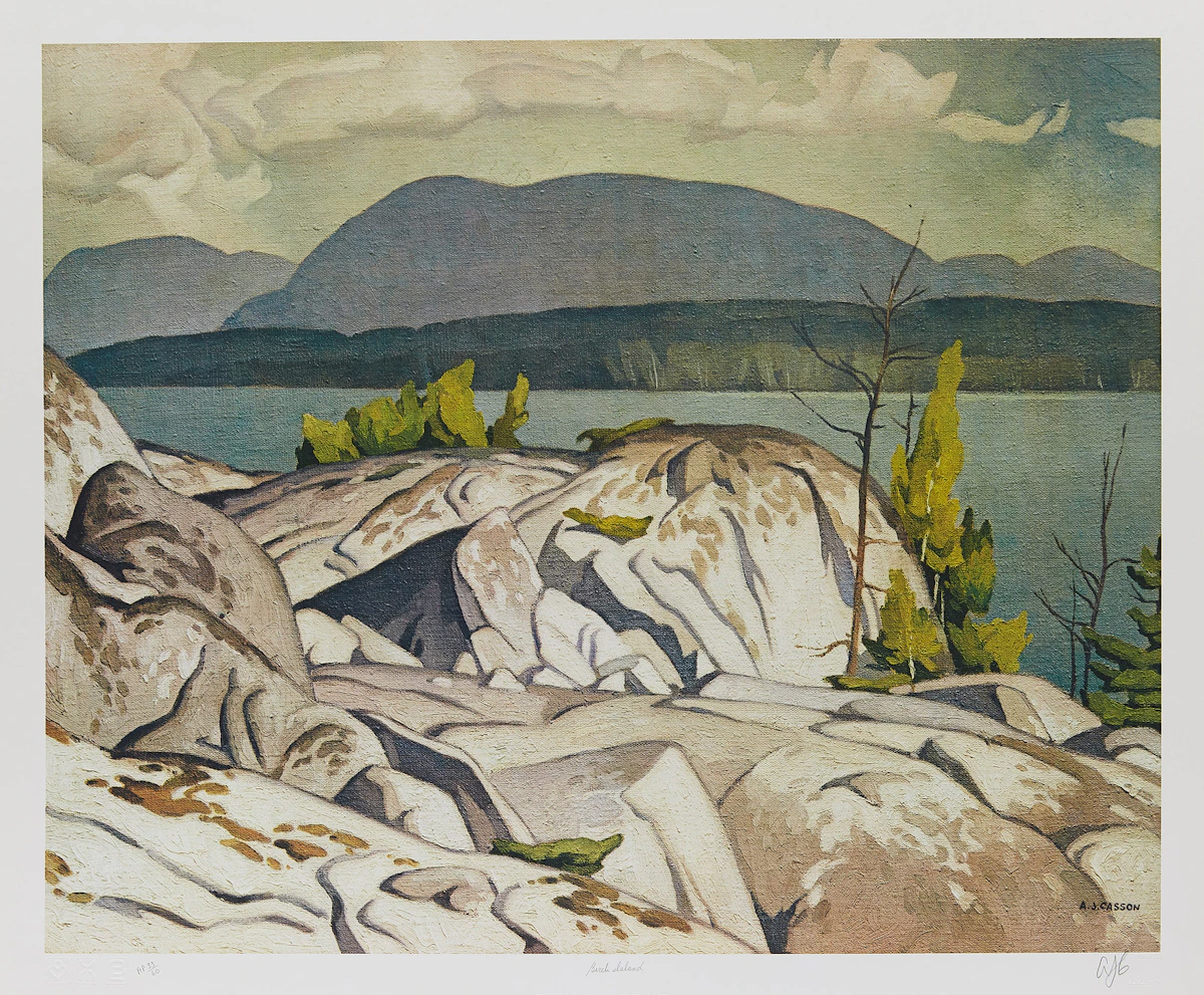 Alfred Joseph Casson, Birch Island; Summer Storm; Grey October Morning , three colour serigraphs