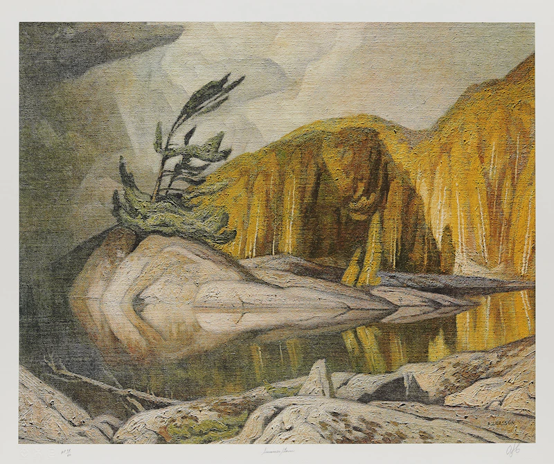 Alfred Joseph Casson, Birch Island; Summer Storm; Grey October Morning , three colour serigraphs - view 2
