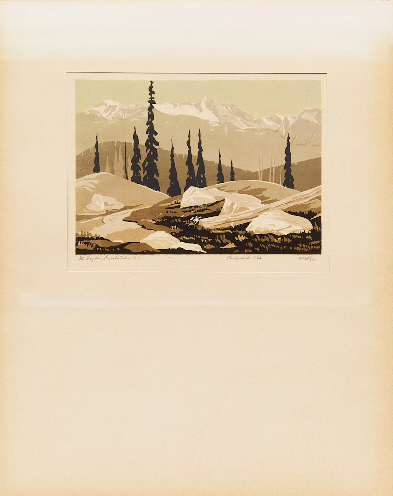 Vaughan Grayson, Jean Hunter, Weber, Three Mountain Landscape Prints , three colour serigraphs - view 2