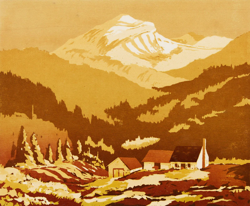 Vaughan Grayson, Jean Hunter, Weber, Three Mountain Landscape Prints , three colour serigraphs - view 7