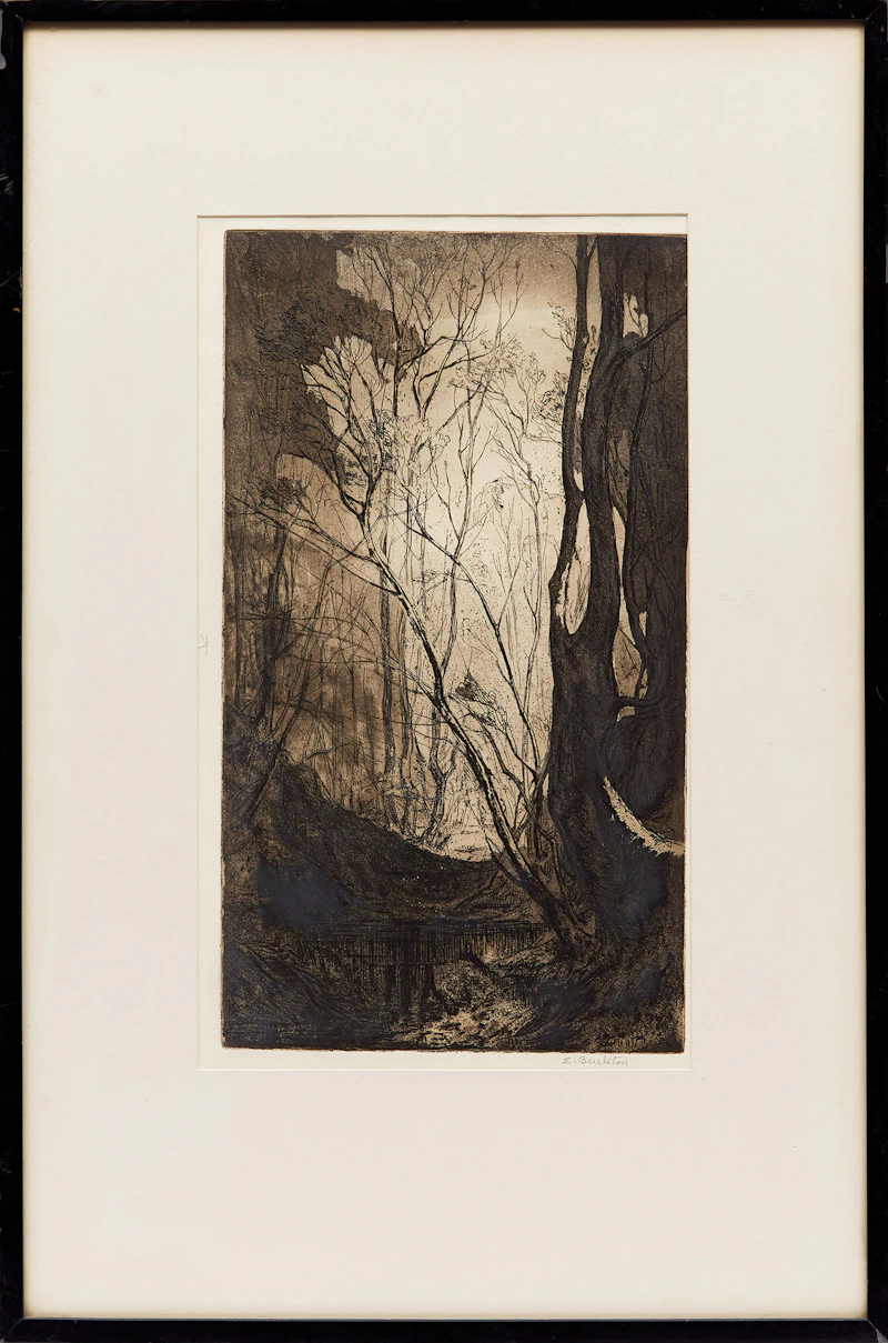 Eveleen Buckton, Forest Interior, etching - view 2