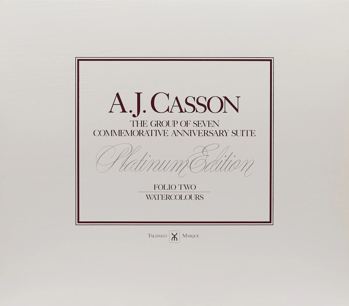 Alfred Joseph Casson, A.J. Casson: The Group of Seven Commemorative Anniversary Suite; Folio Two: Watercolours, folio of seven colour serigraphs