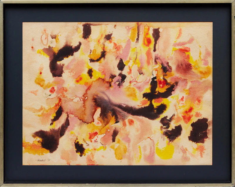 William Ronald, Untitled Abstract , watercolour, 1971 - view 2