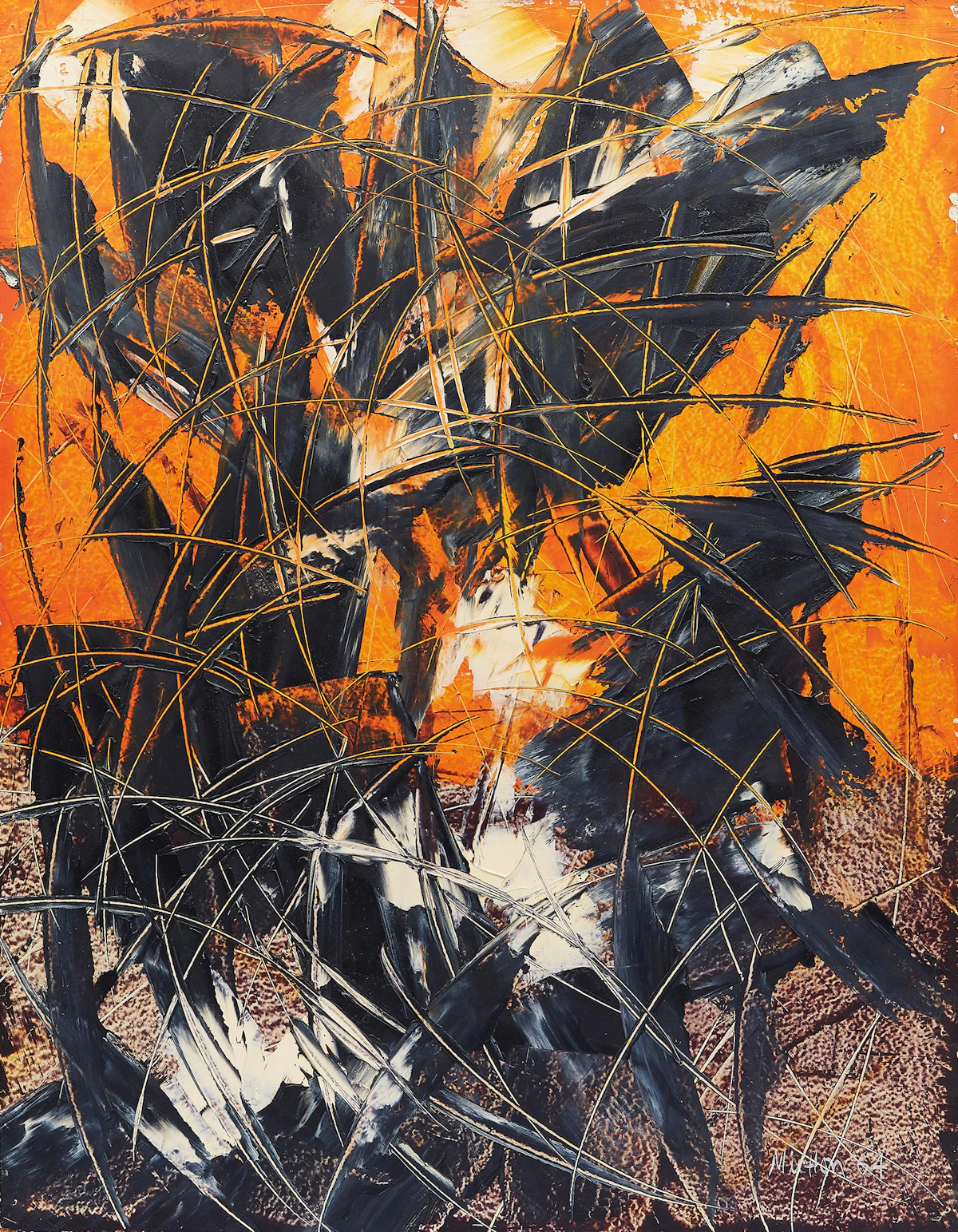 Guy Michon, Couchant , acrylic on board, 1964