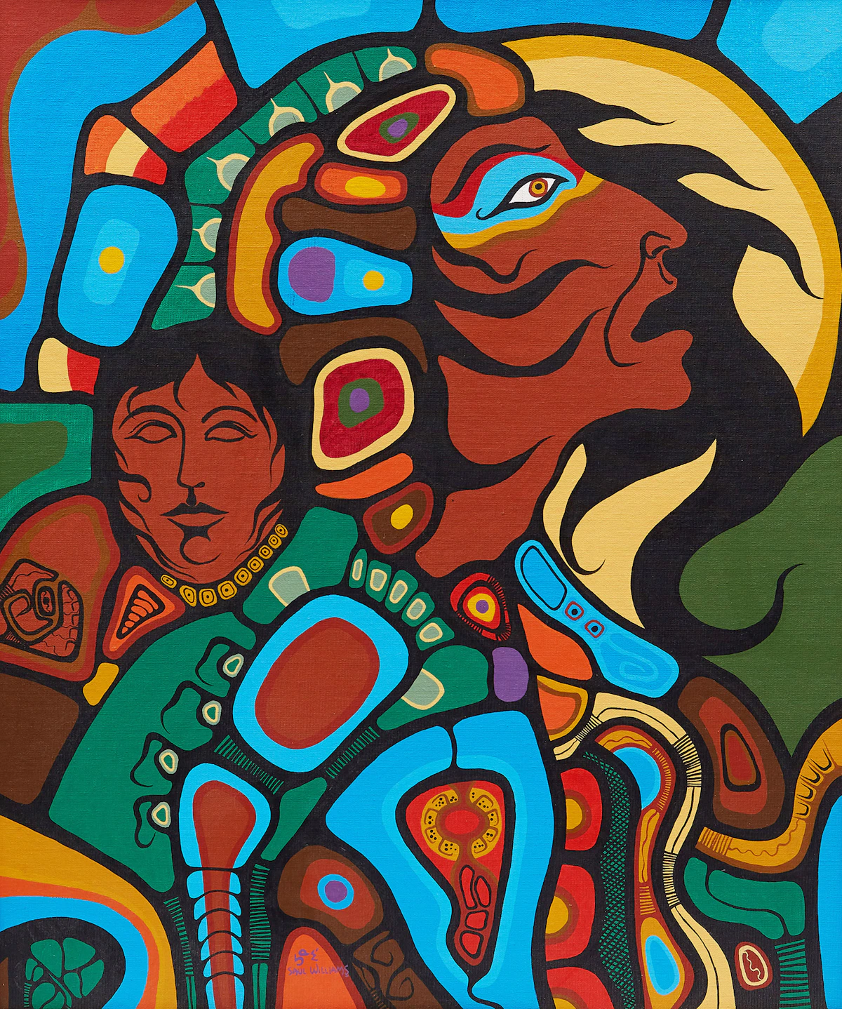 Saul Williams, Oneself, acrylic on canvas board