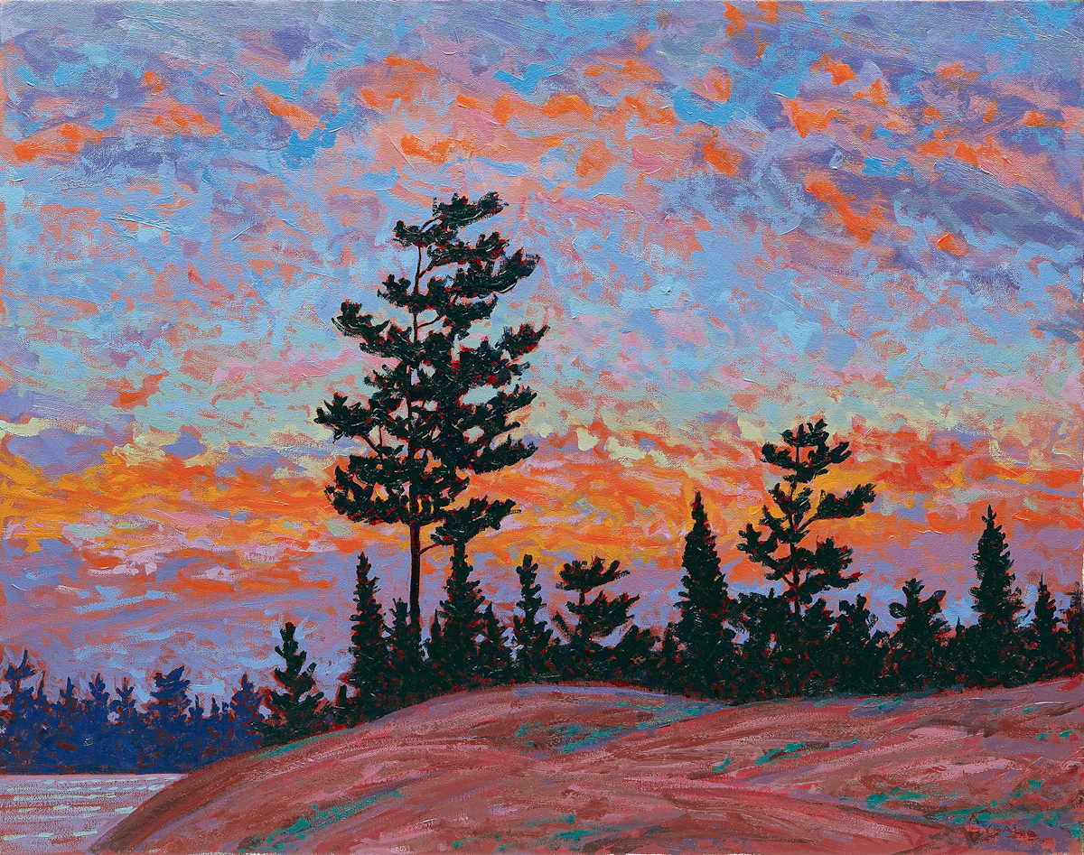 Philip Sybal, Killarney Pines at Sunset, oil on canvas, 2003
