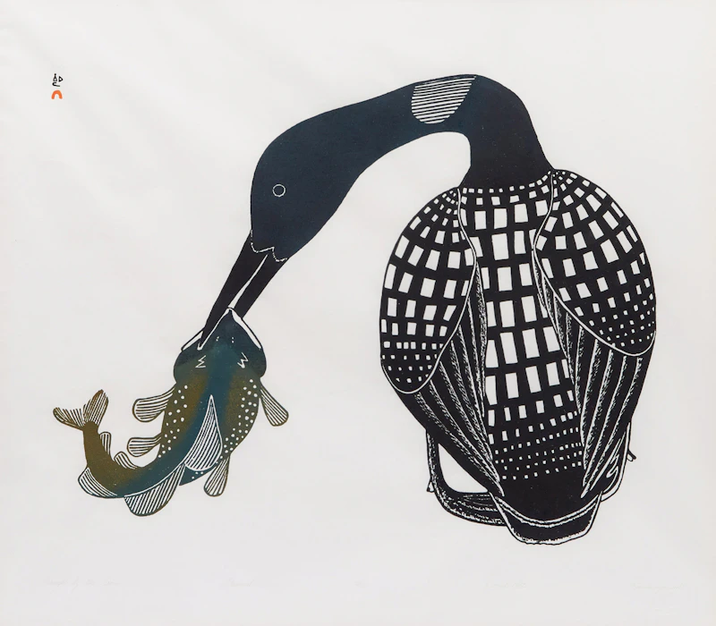 Caught by the Loon by Kananginak Pootoogook