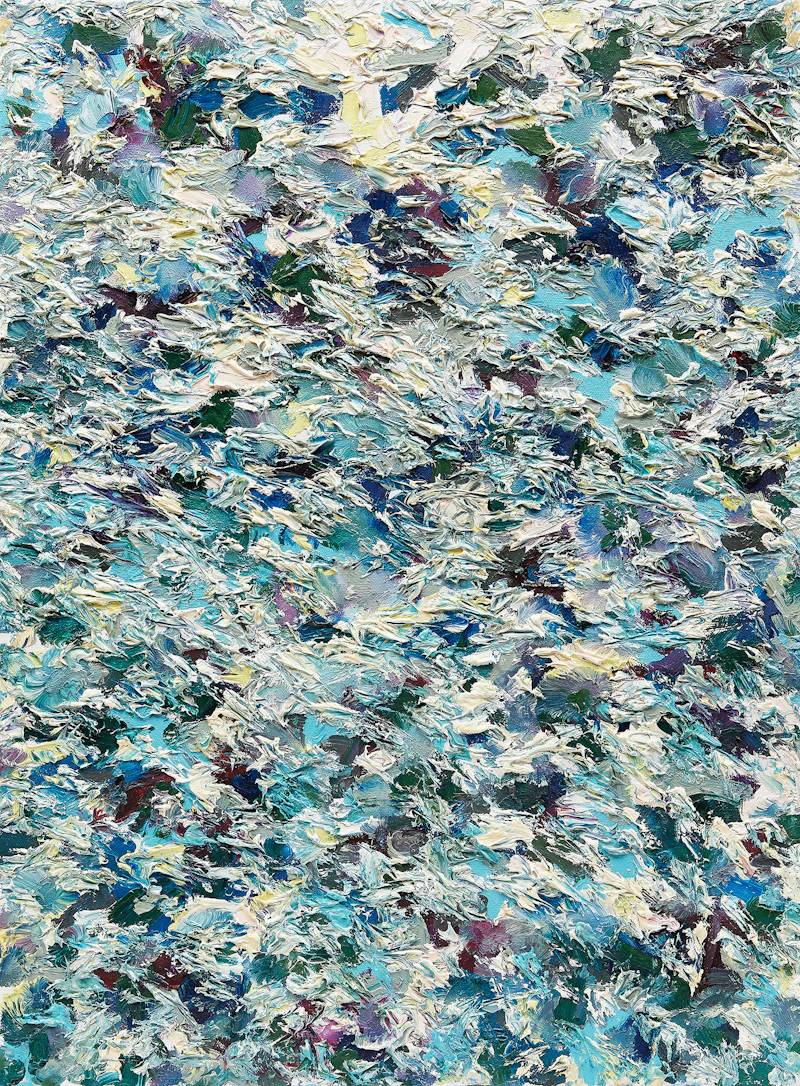 Gerald Gladstone, Shoreline Light #5, three oils on canvas, 2002 - view 5