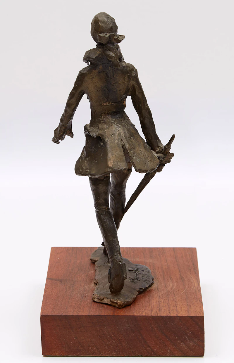 Unknown 20th Century Artist, Walking Figure with Umbrella, bronze, 1970 - view 4