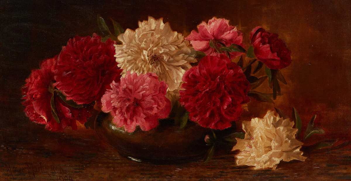 Thomas Mower Martin, Floral Still Life, oil on canvas