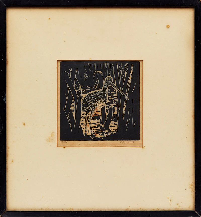 Felix James  Shea, Bird Approaching , woodblock print - view 2