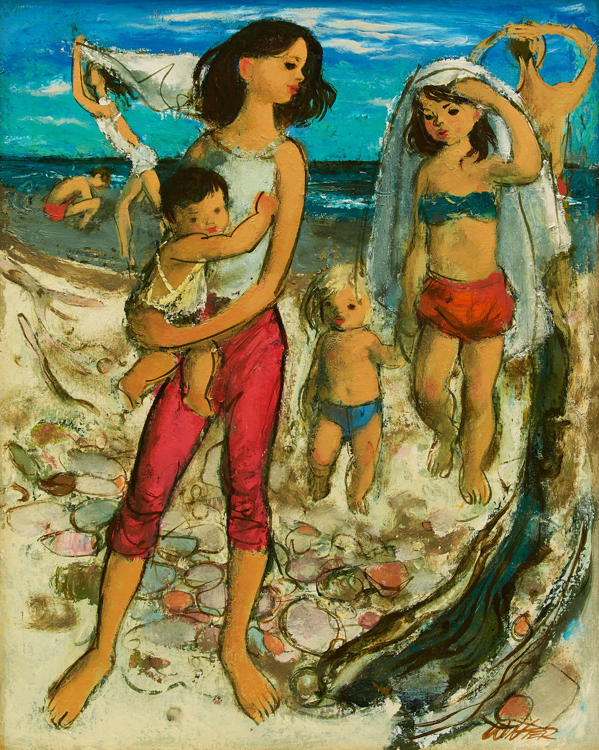 William Arthur Winter, Cherry Beach, oil on board