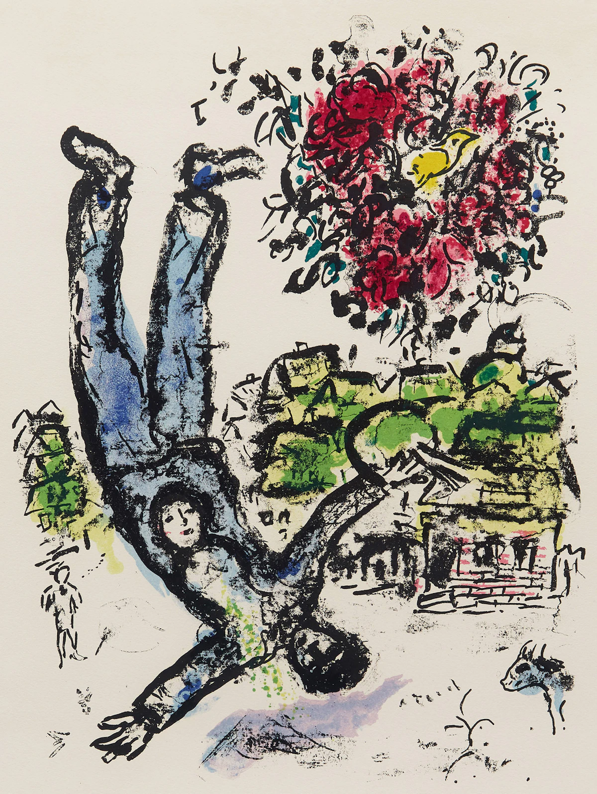 Marc Chagall, Le Bouquet de l’artiste, 1964 [Mourlot, 410] , colour lithograph, 1964