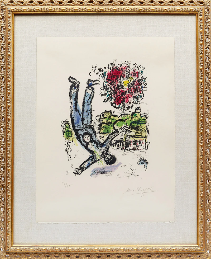 Marc Chagall, Le Bouquet de l’artiste, 1964 [Mourlot, 410] , colour lithograph, 1964 - view 2