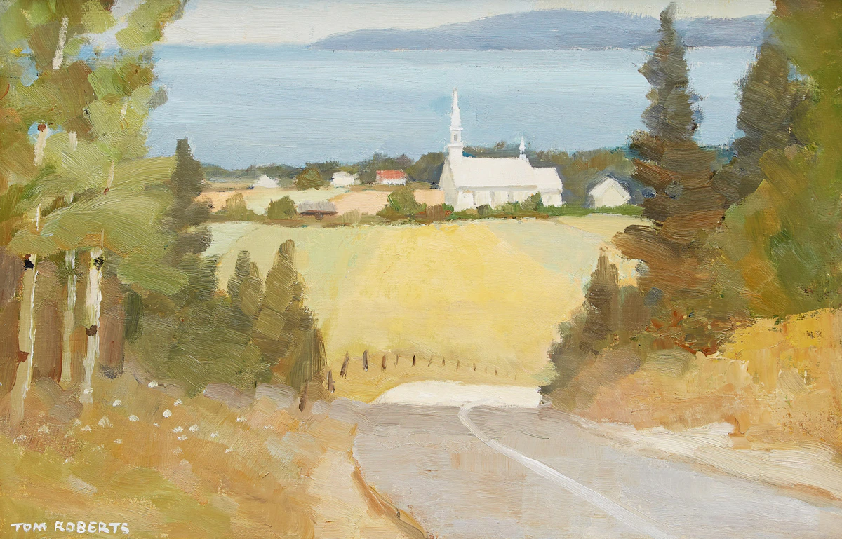Thomas Keith Roberts, Road to St. André, oil on board