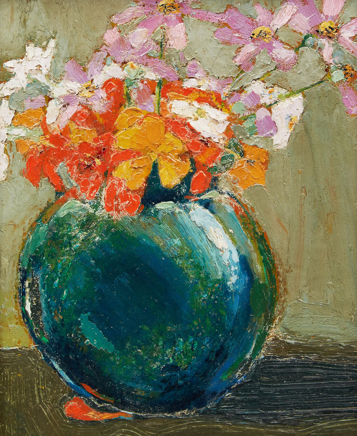 Thomas Harold Beament, The Blue Bowl , oil on board