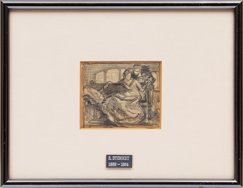 Edmond Dyonnet, The Suitor , pencil on paper - view 2