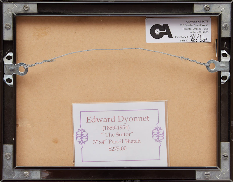 Edmond Dyonnet, The Suitor , pencil on paper - view 3