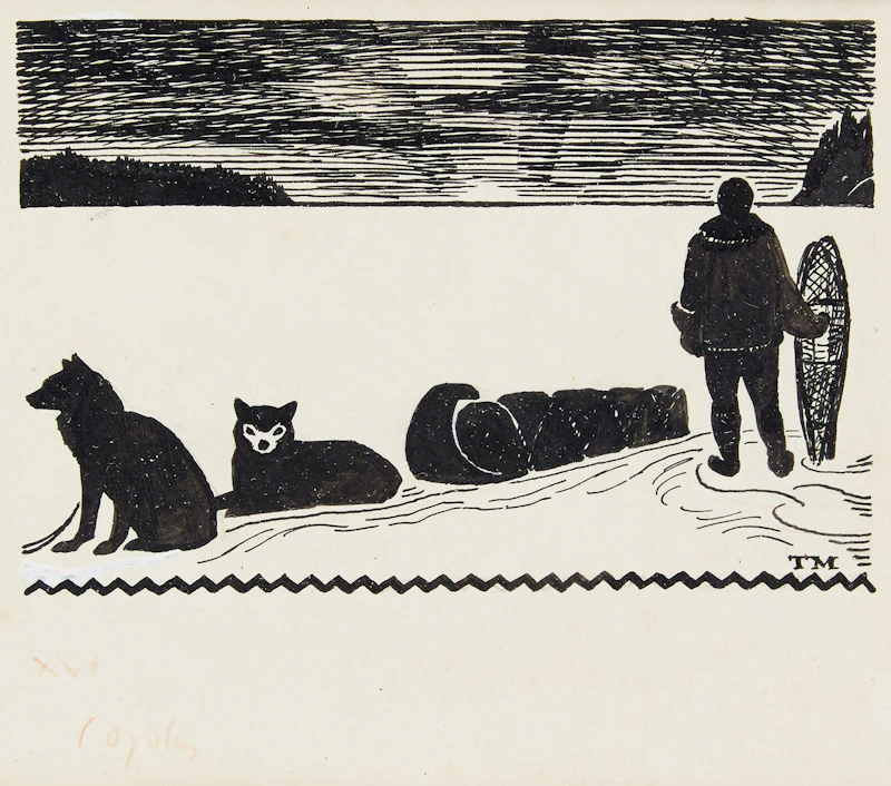 Coyotes; Mountain Cloud by Thoreau MacDonald